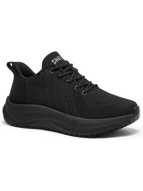 Comfortable Non-Slip Work Sneakers with Arch Support for Restaurant & Walking